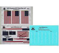 HisModel PREMIUM QUALITY MODELS SINCE 2008 USS Constitution 1:96 - Jeu de drapeaux et échelles pour maquette