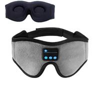 Hisomni Eye Mask, Hisomni One, Eye Masks for Sleep with Bluetooth Headphones, Masque de sommeil avec casque Bluetooth, Masque de sommeil 3D sans fil pour dormeurs latéraux, Cadeau pour femme (Gris)
