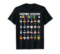 Hispanic Heritage Month Alphabet A to Z Bilingual Kids T-Shirt