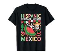 Hispanic Heritage Month Mexico Fiesta Flag Folklore T-Shirt