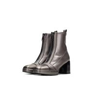 Hispanitas - Bottines à talon bloc bout rond et fermeture éclair HI243658 pour femme, Acier étain, 36 EU