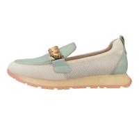 Hispanitas - Mocassins en cuir à côtés tressés - Femme - Chaussures - Vert - Taille: 37 EU