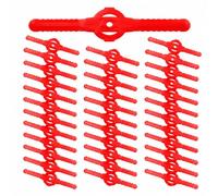 hiSpkNix Lot de 36 lames de rechange en plastique pour débroussailleuse - Accessoires compatibles avec les débroussailleuses sans fil - Pièces rouges pour tonte de pelouse de jardin