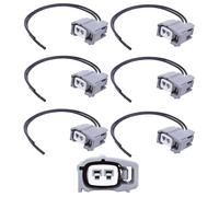 HiSport Lot de 6 connecteurs d'injecteur de carburant avec fils de faisceau en queue de cochon EV1, EV6, EV14, compatibles avec Toyota, remplace 23250-22020 23250-22070 16 AWG