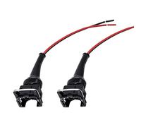 HISports Faisceau de Fils de Connecteur d'Injecteur de Carburant, Bouchons de Câblage Clips Coupe épissure pour Carburant EV1 OBD1 Plug Wire Harnais Pigtail Câblage Clip Compatible avec Bosch EV1 2PCS