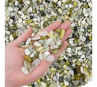 Hisredsun 4,8 kg de pierres décoratives de 8 à 12 mm en jade polies pour aquarium, pot de fleurs, aménagement paysager, remplissage de vase et décoration de jardin