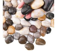 Hisredsun Grandes pierres décoratives de 1,8 kg, galets naturels polis de 2 à 4,1 cm pour pots de fleurs, roches de rivière pour aménagement paysager, remplissage de vases, plantes grasses, décoration