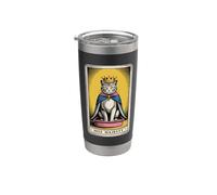 Hiss Majesty Cat Tarot Boîte à litière pour chat Gobelet isotherme en acier inoxydable double paroi