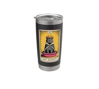 Hiss Majesty Cat Tarot Boîte à litière pour chat Gobelet isotherme en acier inoxydable double paroi