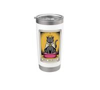 Hiss Majesty Cat Tarot Boîte à litière pour chat Gobelet isotherme en acier inoxydable double paroi