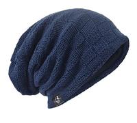 HISSHE Hommes Bonnets Slouch Beanie Crâne Tricoter Grand Ski Hiver Chapeaux B08 (21-Marine)