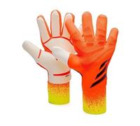 HISTARSTORE5 Gants de gardien de but de football - Forte adhérence - Antidérapants et respirants - Pour adultes et enfants (orange, 9)