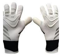 HISTARSTORE5 Gants de gardien de but de football, forte adhérence, antidérapants et respirants pour adultes et enfants (blanc, 8)