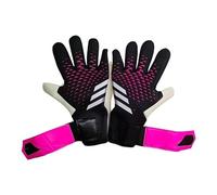 HISTARSTORE5 Gants de gardien de but de football, gants d'entraînement à forte adhérence, antidérapants et respirants pour adultes et enfants (rose rouge, 7)