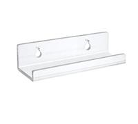 Histeaa 8 Pièces 4 Pouces Présentoir de Disque Acrylique Clair Mural Support de Disque Vinyle Étagère LP Disque Album Stora