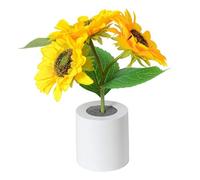 Histeaa C Rechargeable Tournesol LED Simulation Veilleuse Lampe de Bureau Simulation Fleurs Lampe D'Ambiance Décorative