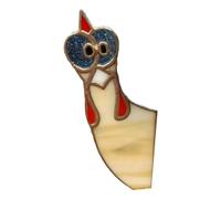 Histeaa Décor de Coin de Fenêtre Drôle - Coq Voyeur, Décor de Coin de Fenêtre D'Oiseau Taché de Coq Drôle, Décor de Cour de Coq C