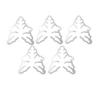 Histeaa Ensemble de Pinces en Bambou pour Tortue, Support en Plastique pour Tige de Plante, Support de Feuille de Plante Verte en Forme de Fleur, Coquille de Tortue en Bambou 5 Pièces B