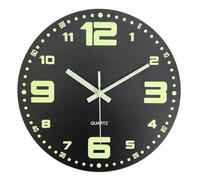 Histeaa Horloges Murales de 12 Pouces Qui Brillent dans Le Noir, Horloge Murale Silencieuse, Veilleuses Lumineuses en Bois, Horloge Murale Vintage