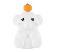 Histeaa Lampe Éléphant Mignonne, Veilleuse en Silicone avec Minuterie de 30 Minutes, Lampe de Chevet Rechargeable avec Commande Tactile Blanche