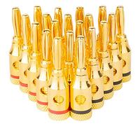 Histeaa Lot de 10 paires de fiches bananes - Type de vis ouvert pour câble de haut-parleur, home cinéma, plaques murales et plus encore