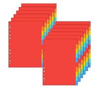 Histeaa Lot de 3 intercalaires à anneaux avec onglets, format lettre, pour dossiers scolaires