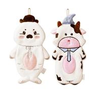 Histeaa Serviettes à main en polaire corail absorbant avec boucle pour