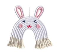 Histeaa Tenture Murale Arc-en-Ciel en Macramé Tissé à la Main, Décoration Murale Arc-en-Ciel Faon/Lion Arc-en-Ciel, Décoration Murale, D