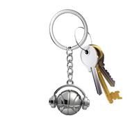 Histes de sport, porte-clés de basket-ball pour garçons - Des clés de dessin de dessins animés mignons pour les,Creative Sports Headset Backpack Charm Pendent, accessoires clés drôles