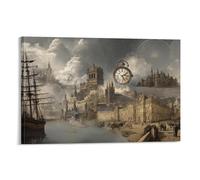 Histoire à travers le temps Peinture Sur Toile Impression Tableaux Coloré Abstraite Moderne Jet D'encre D'art Tableaux Domicile Chambre Murs Décoration Peintures 08x12inch(20x30cm)