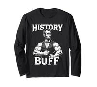 Histoire Buff Abraham Lincoln Haltérophilie Funny Fitness Manche Longue