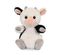 Histoire D’Ours - Doudou Peluche Vache 20 cm Ultra Douce - Compagnon Apaisant en Matière Stretch Élastique - Idée Cadeau Naissance pour Filles et Garçons - Collection Doux Stretch - HO3298