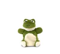 Histoire D’Ours - Marionnette Doudou Peluche Grenouille 24 cm - Collection Podcoll - Doudou Tactile à Animer pour Bébé - Peluche Interactive Douce - Idée Cadeau Originale - HO3373
