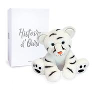 HISTOIRE D’OURS - Peluche Bébé Tigre Blanc 25 cm - Collection Terre Sauvage - Peluche Douce Pour Enfant Dès La Naissance - Présentée En Boîte Cadeau - Idée Cadeau Naissance Ou Anniversaire - HO3054