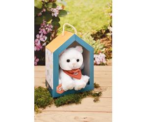 HISTOIRE D’OURS - Petite Peluche Chat Blanc SPA - 16cm - Peluche Doudou Chat Très Doux à Adopter avec Jolie Boîte - Partenariat SPA - Idée Cadeau Solidaire pour Enfants et Adultes - SPA-CHATBLANCMM
