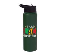 Histoire de I Am Black - Droits civils - Émancipation des Noirs Stainless Steel Insulated Water Bottle