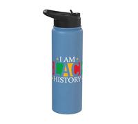 Histoire de I Am Black - Droits civils - Émancipation des Noirs Stainless Steel Insulated Water Bottle