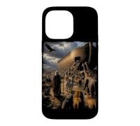 Histoire de la Bible épique Graphique chrétien - Animaux Noé et Arche Coque pour iPhone 14 Pro Max