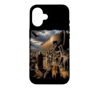 Histoire de la Bible épique Graphique chrétien - Animaux Noé et Arche Coque pour iPhone 16