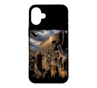 Histoire de la Bible épique Graphique chrétien - Animaux Noé et Arche Coque pour iPhone 16 Plus