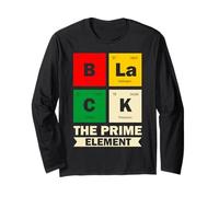 Histoire de la célébration de l'indépendance de Juneteenth Black Elements Manche Longue