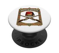 Histoire de la Guerre Civile américaine des Zouaves PopSockets PopGrip Adhésif