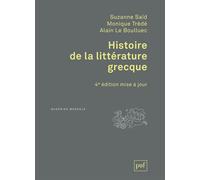 Histoire de la littérature grecque - Suzanne Saïd - Puf - broché - Etude