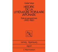Histoire de la littérature japonaise - (1900-1980) - Cécile Sakai - L'harmattan - Livre
