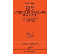 Cécile Sakai – Histoire de la littérature populaire japonaise – Faits et perspectives (1900-1980)