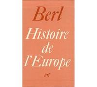 Histoire de l'Europe I, II et III Emmanuel Berl (Auteur)