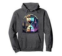 Histoire de Vivre au Mauvais siècle Art de Voyage dans Le Temps Sweat à Capuche, Unisexe pour Adultes, Chiné Foncé, XL