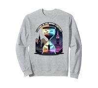 Histoire de Vivre au Mauvais siècle Art de Voyage dans Le Temps Sweatshirt, Unisexe pour Adultes, Gris Chiné, L