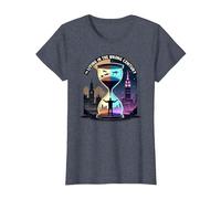 Histoire de Vivre au Mauvais siècle Art de Voyage dans Le Temps T-Shirt, Femme, Bleu Chiné, L