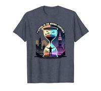 Histoire de Vivre au Mauvais siècle Art de Voyage dans Le Temps T-Shirt, Homme, Bleu Chiné, S